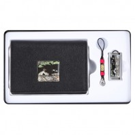 채색송학자개소가죽명함지갑+채색송학자개USB(8GB~64GB)