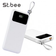 세인트비 케이블일체형 LED 고속보조배터리 10000mAh PBS100C