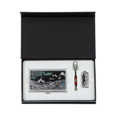 채색송학자개명함+채색송학자개USB(8GB~64GB)